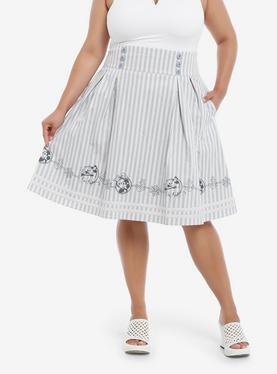 Her Universe Disney Steamboat Willie Icons Stripe Retro Skirt Plus Size Her Universe Exclusive, , hi-res